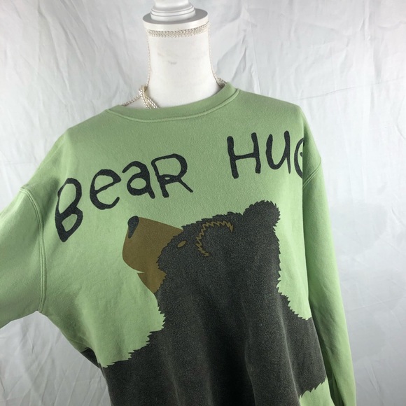 Lazy One Bear Hugs Pullover Sweatshirt Sz M - Picture 3 of 8